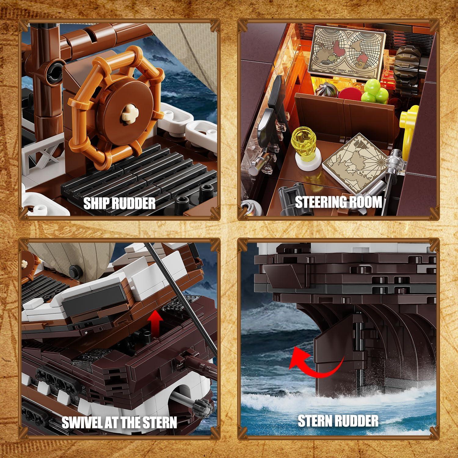 Juego de Construcción Barco Pirata TYCOLE Mayflower 2076 Piezas