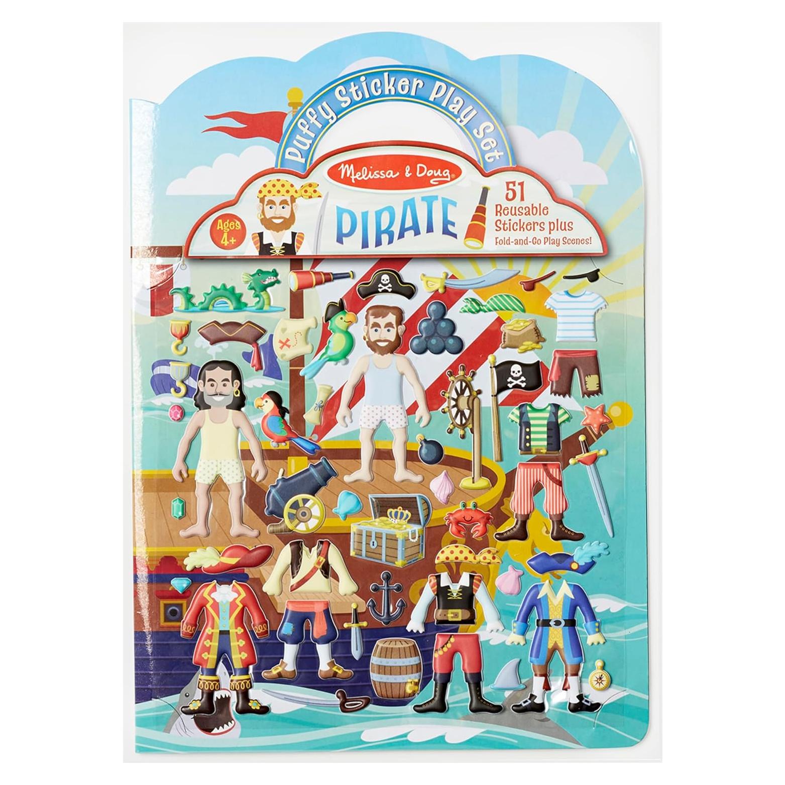 Libro de Actividades con Stickers Esponjosos Melissa & Doug - Piratas