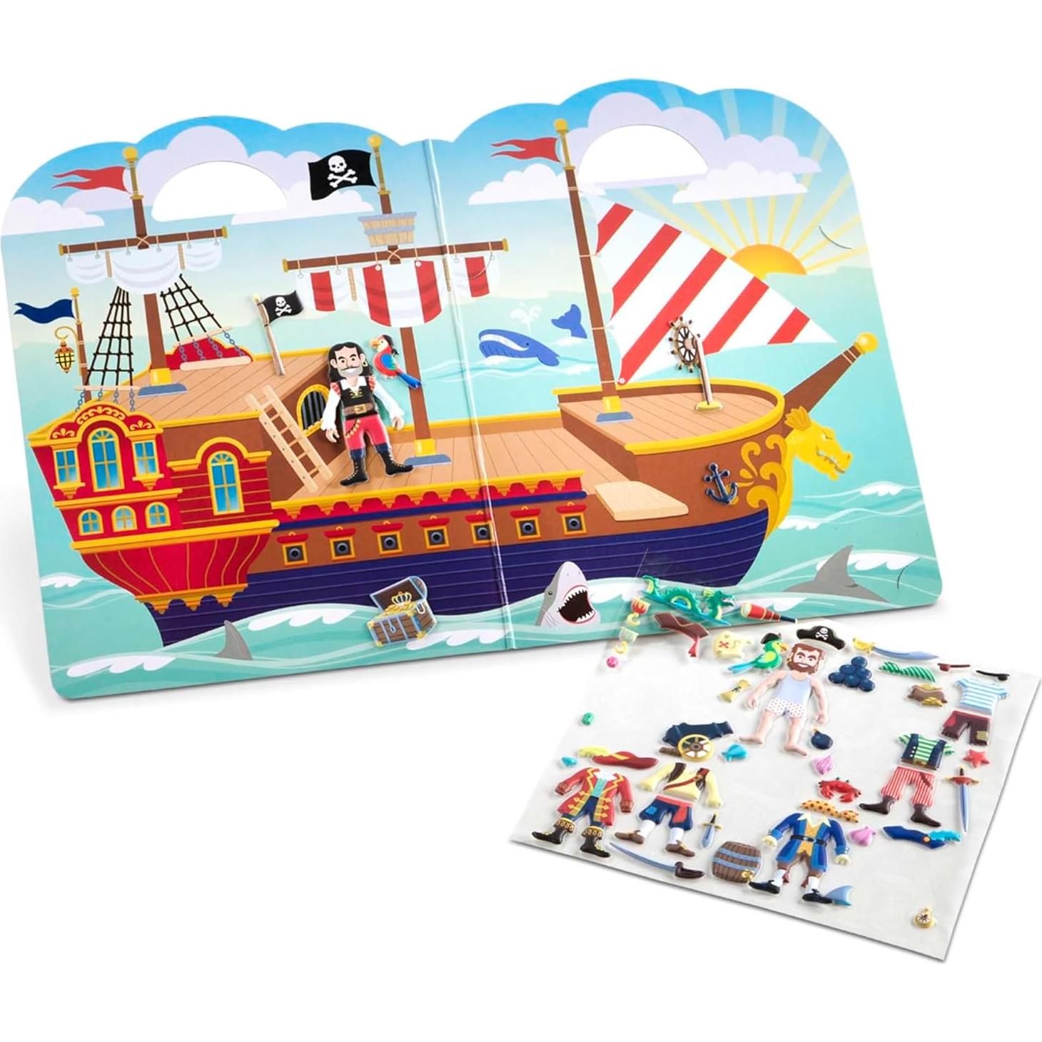 Libro de Actividades con Stickers Esponjosos Melissa & Doug - Piratas