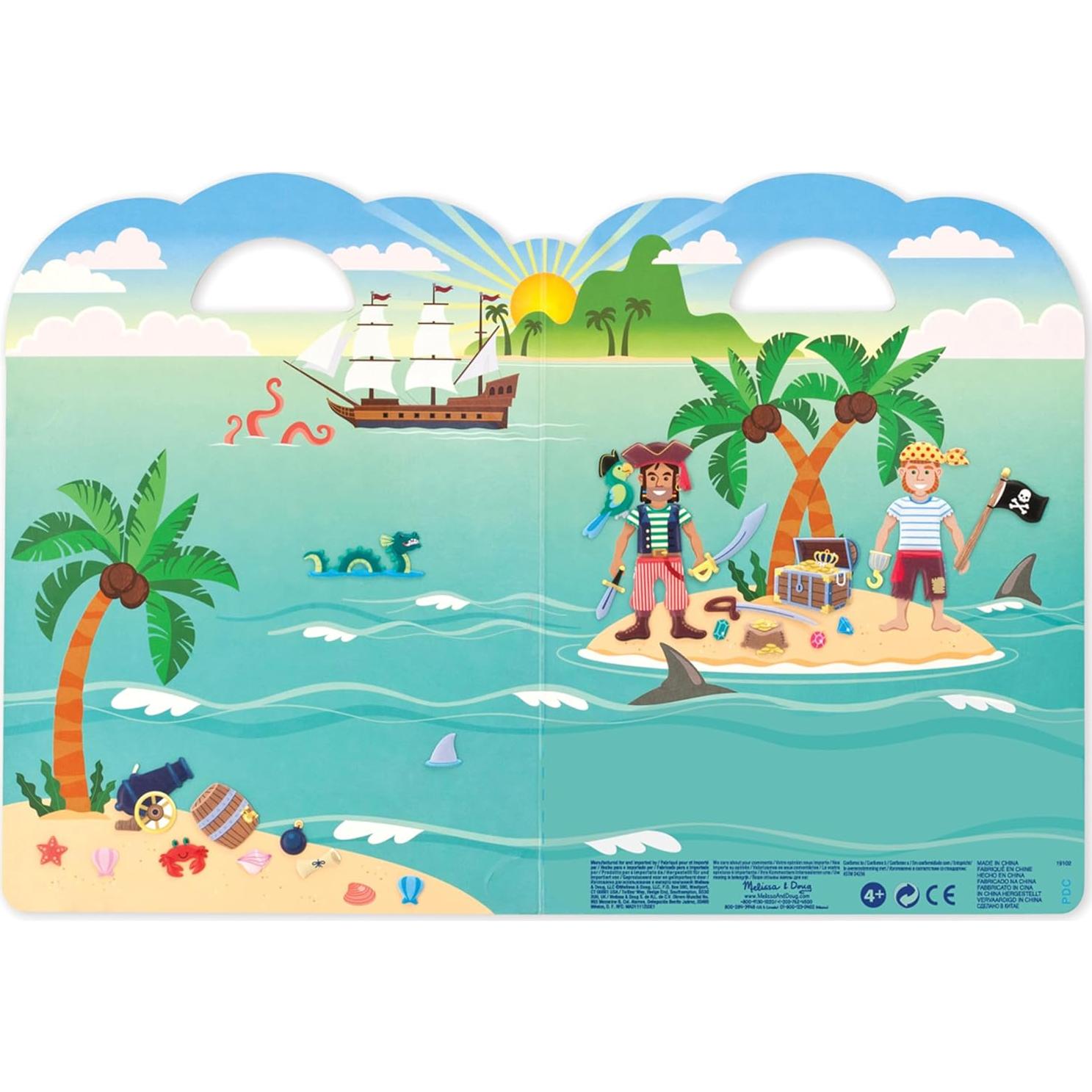 Libro de Actividades con Stickers Esponjosos Melissa & Doug - Piratas