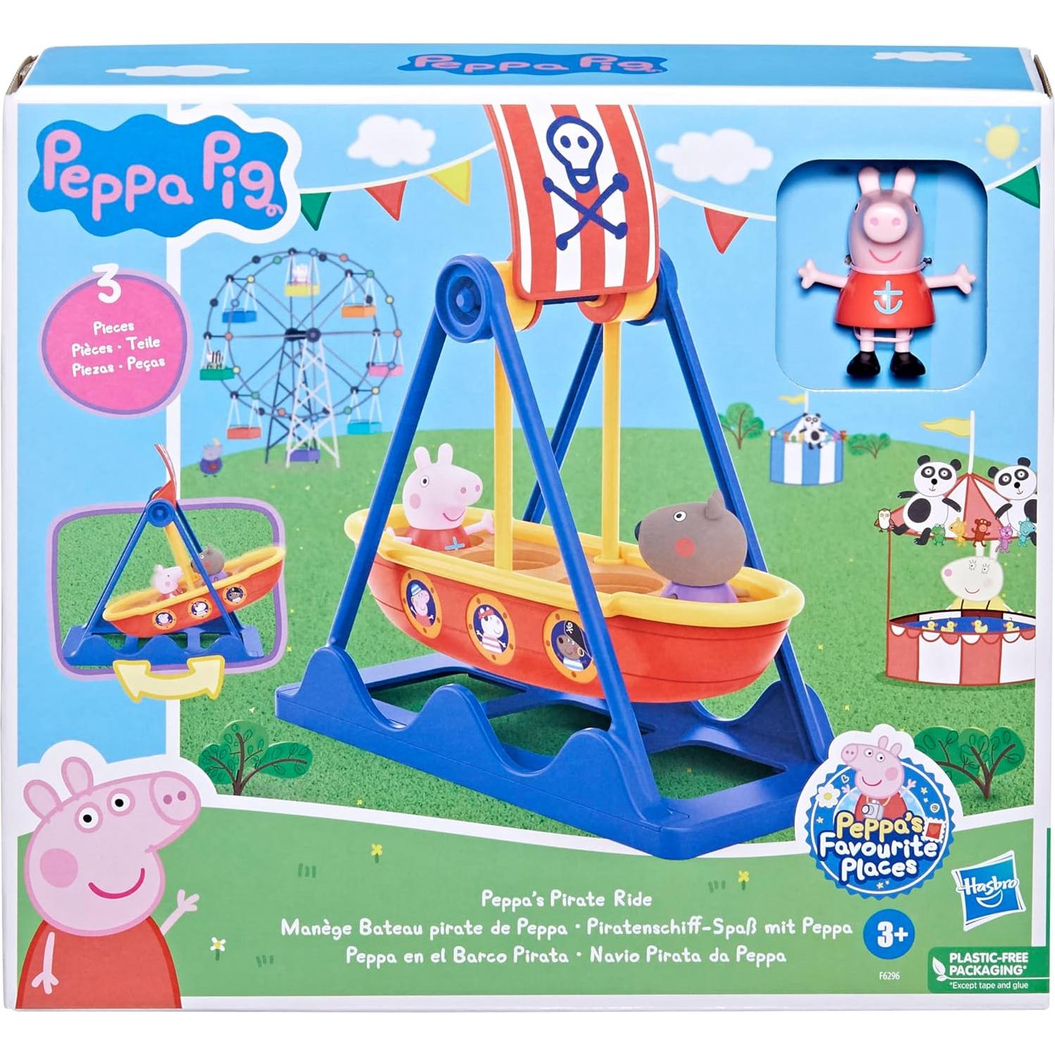 Juguete Peppa Pig Paseo Pirata con Barco Balanceante y 2 Figuras