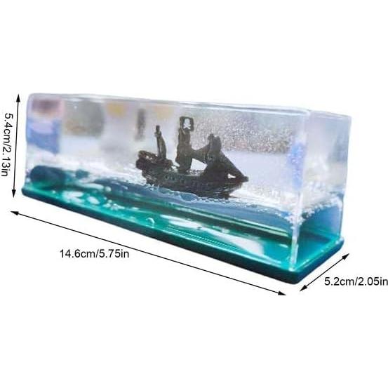 Barco Fantasma Perla Negra en Botella Flotante ZEshops 14.6cm