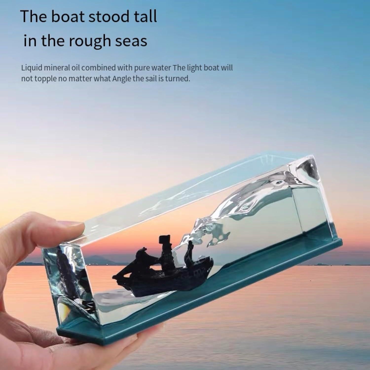 Barco Fantasma Perla Negra en Botella Flotante ZEshops 14.6cm