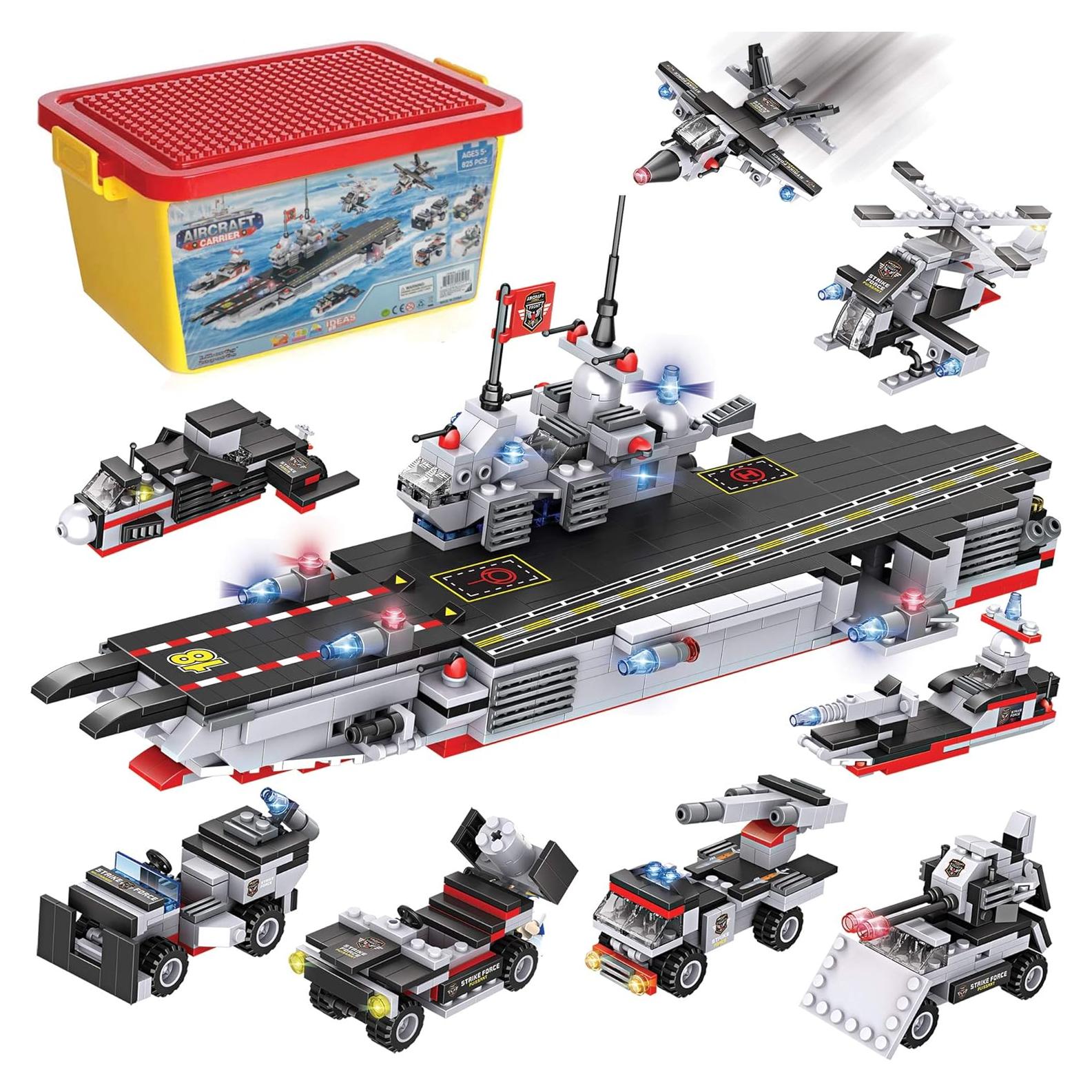 Flota de Portaaviones Militares Liberty Imports 825 Piezas