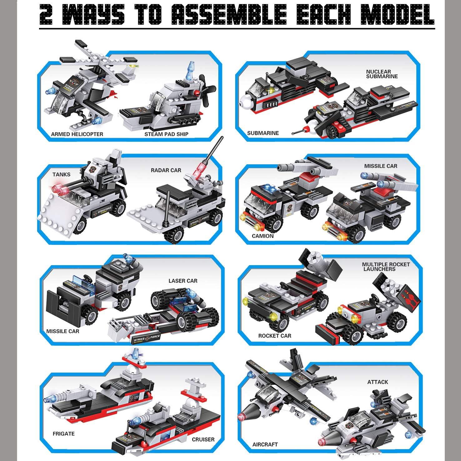 Flota de Portaaviones Militares Liberty Imports 825 Piezas