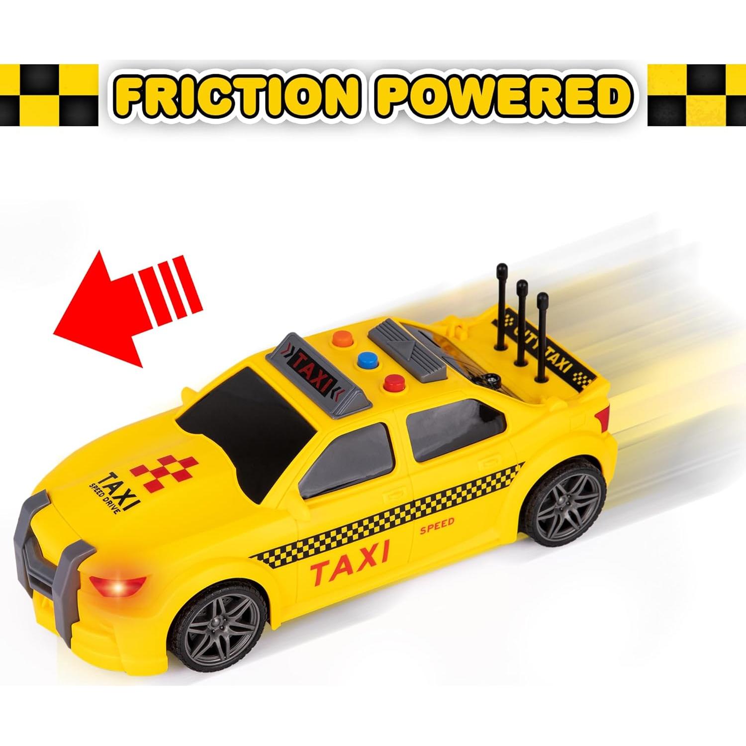 Taxi de Juguete Amarillo ArtCreativity 23 cm con Sonido