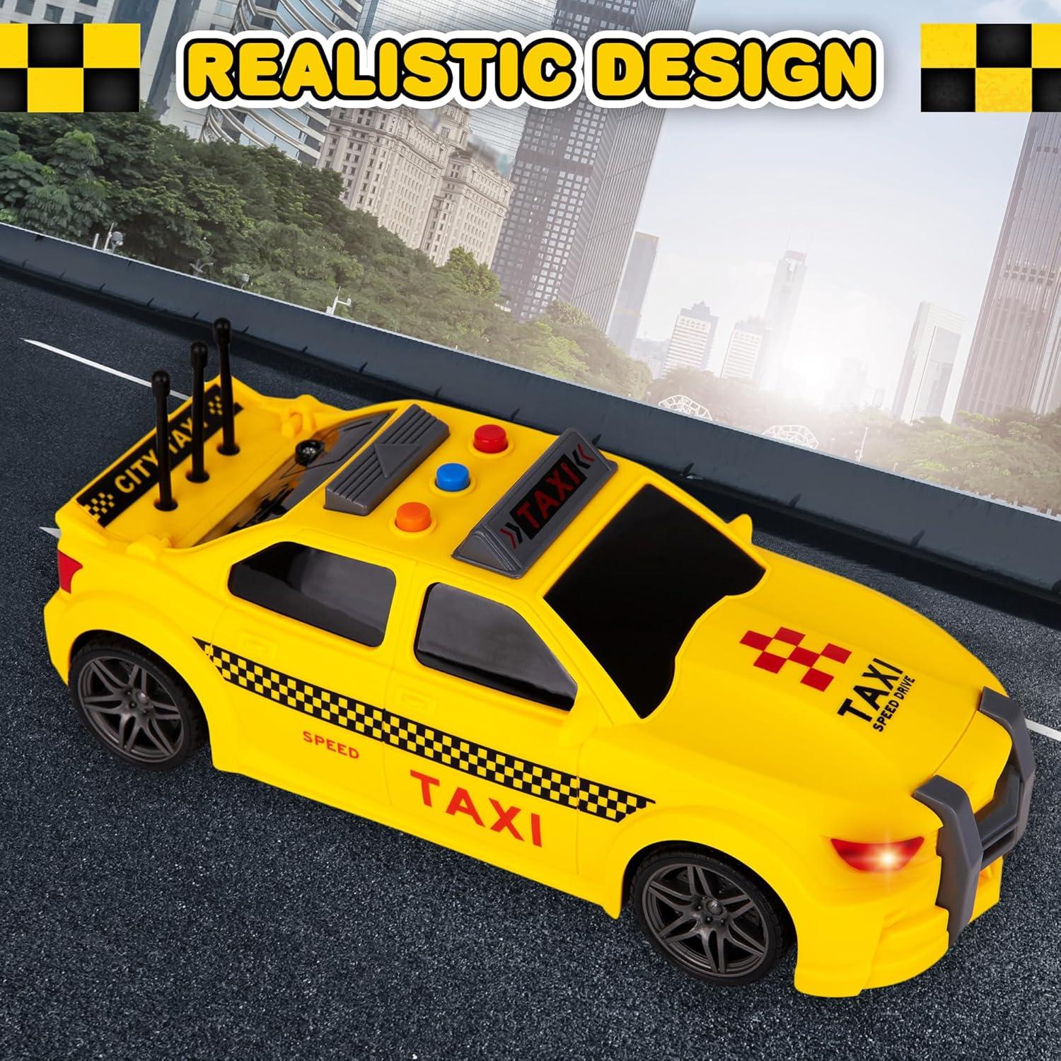 Taxi de Juguete Amarillo ArtCreativity 23 cm con Sonido