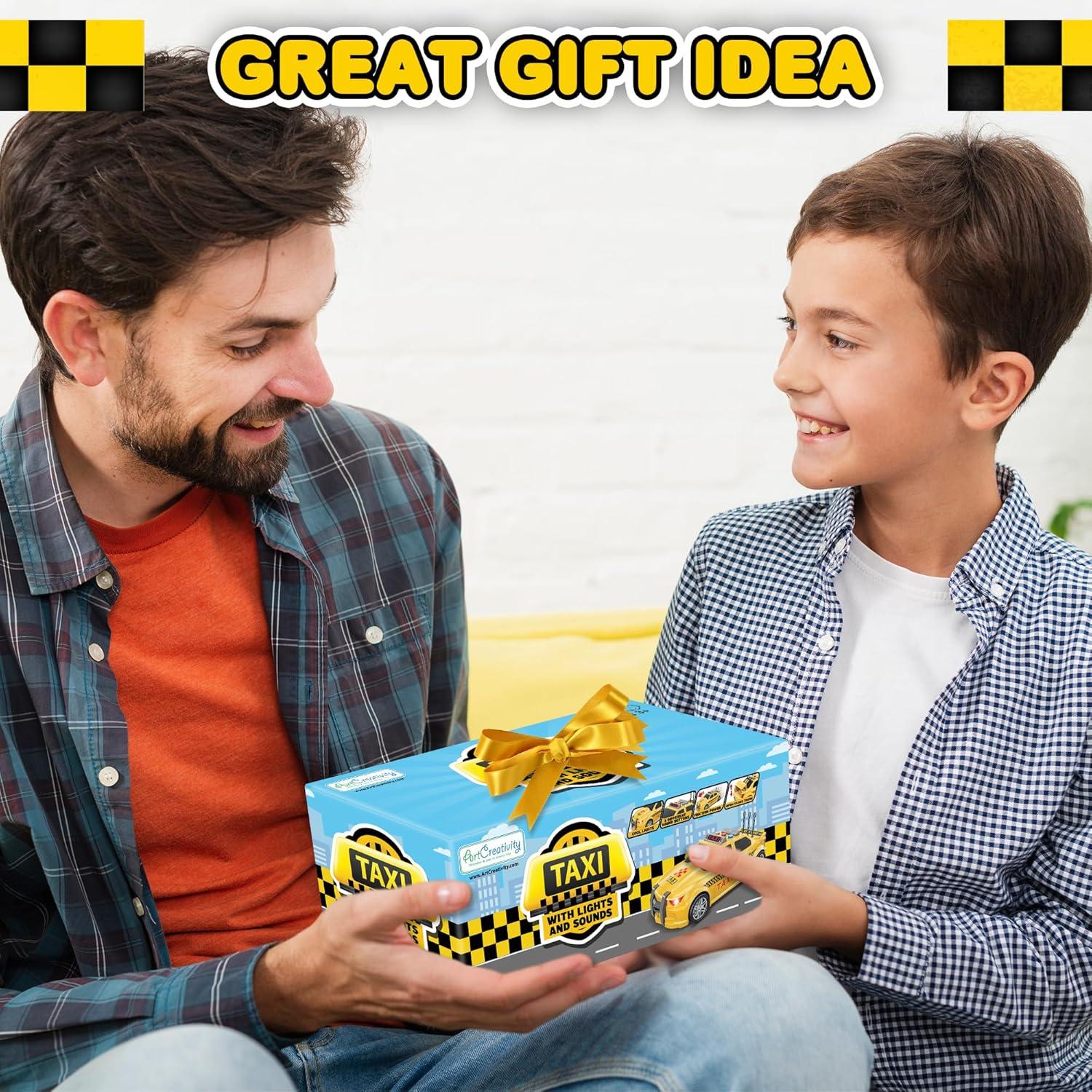 Taxi de Juguete Amarillo ArtCreativity 23 cm con Sonido