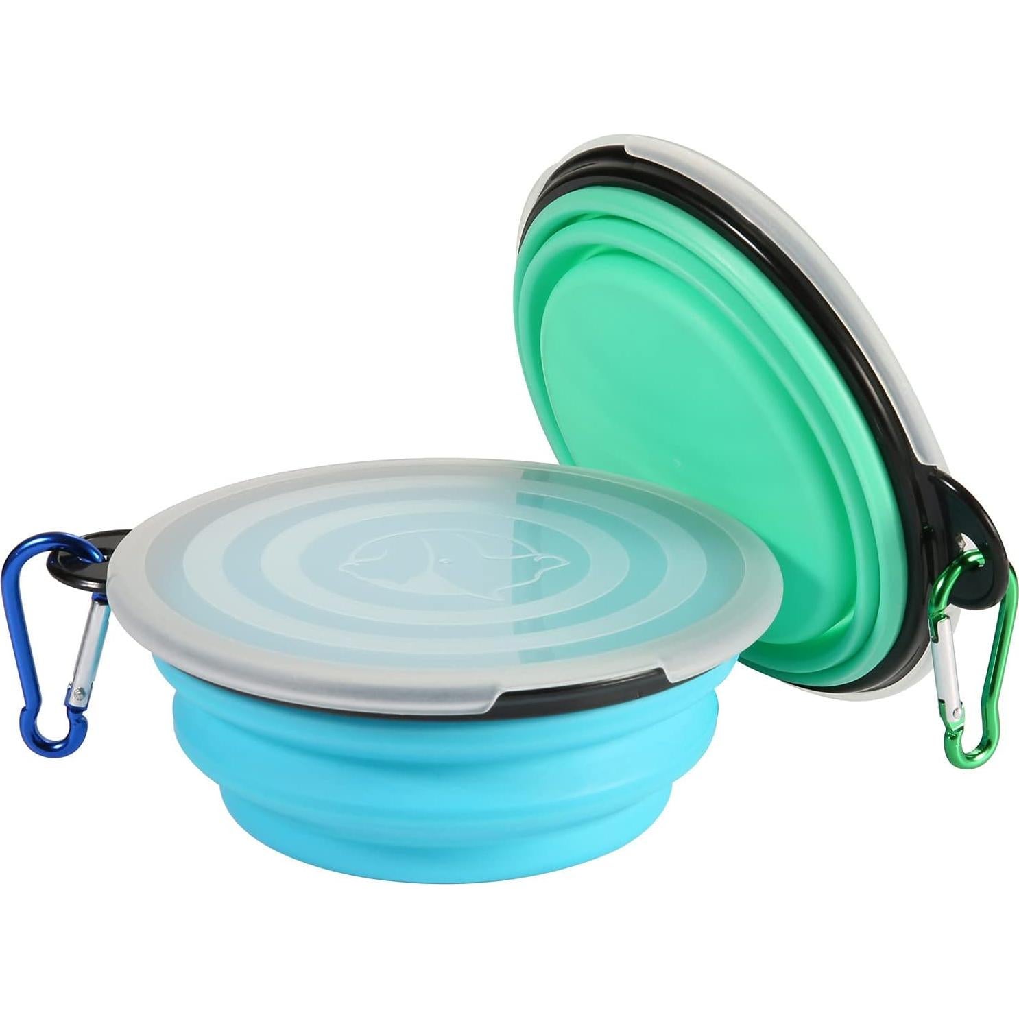 Tazón Plegable SLSON con Tapa para Perros y Gatos - Pequeño