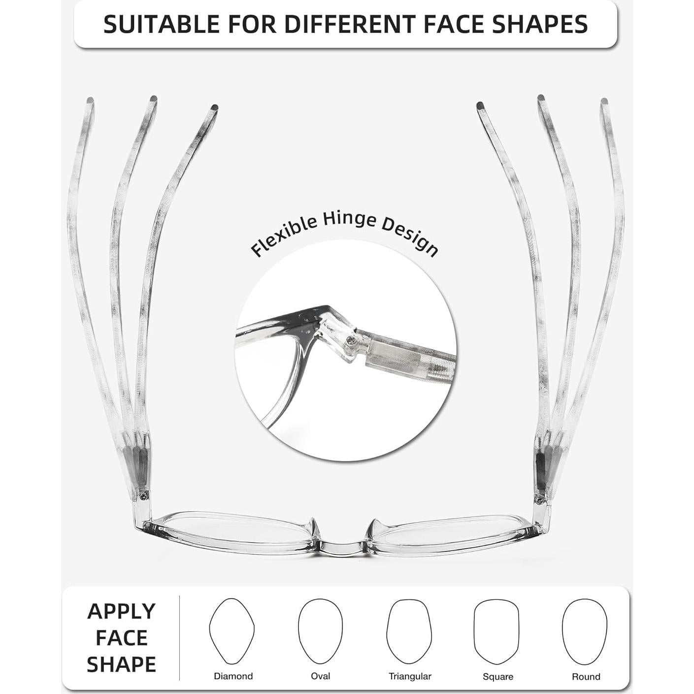 Gafas de Lectura JM Set 4 Lentes +2.5 Colores Mezclados