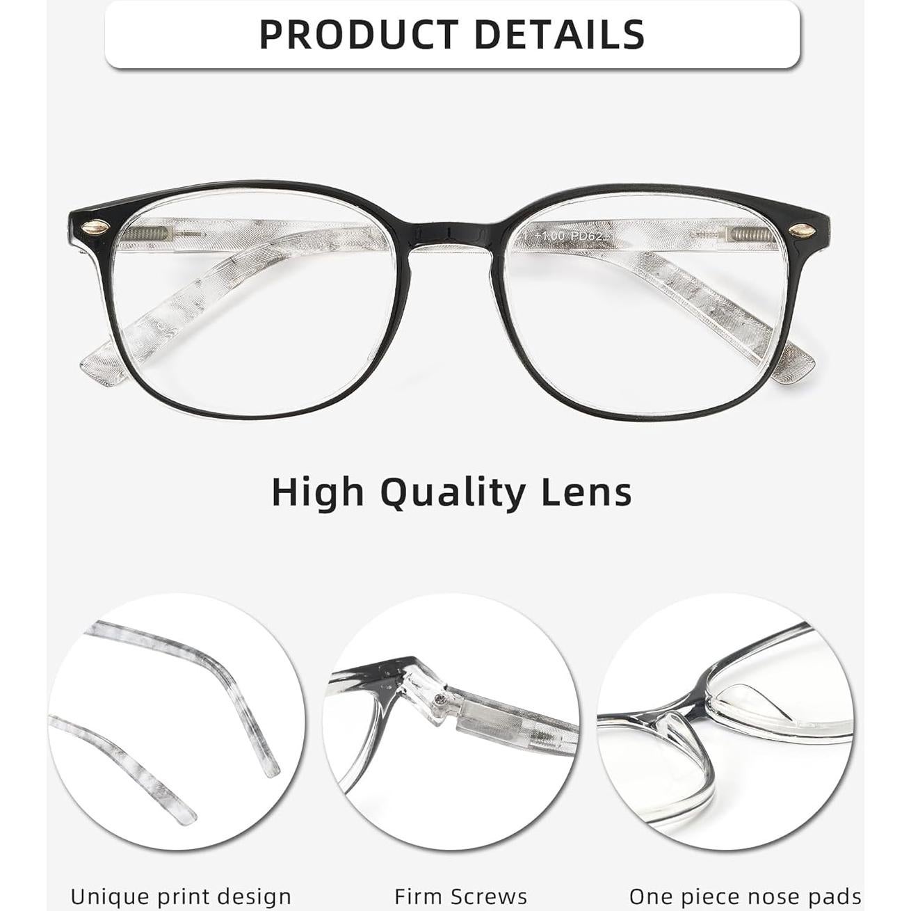 Gafas de Lectura JM Set 4 Lentes +2.5 Colores Mezclados