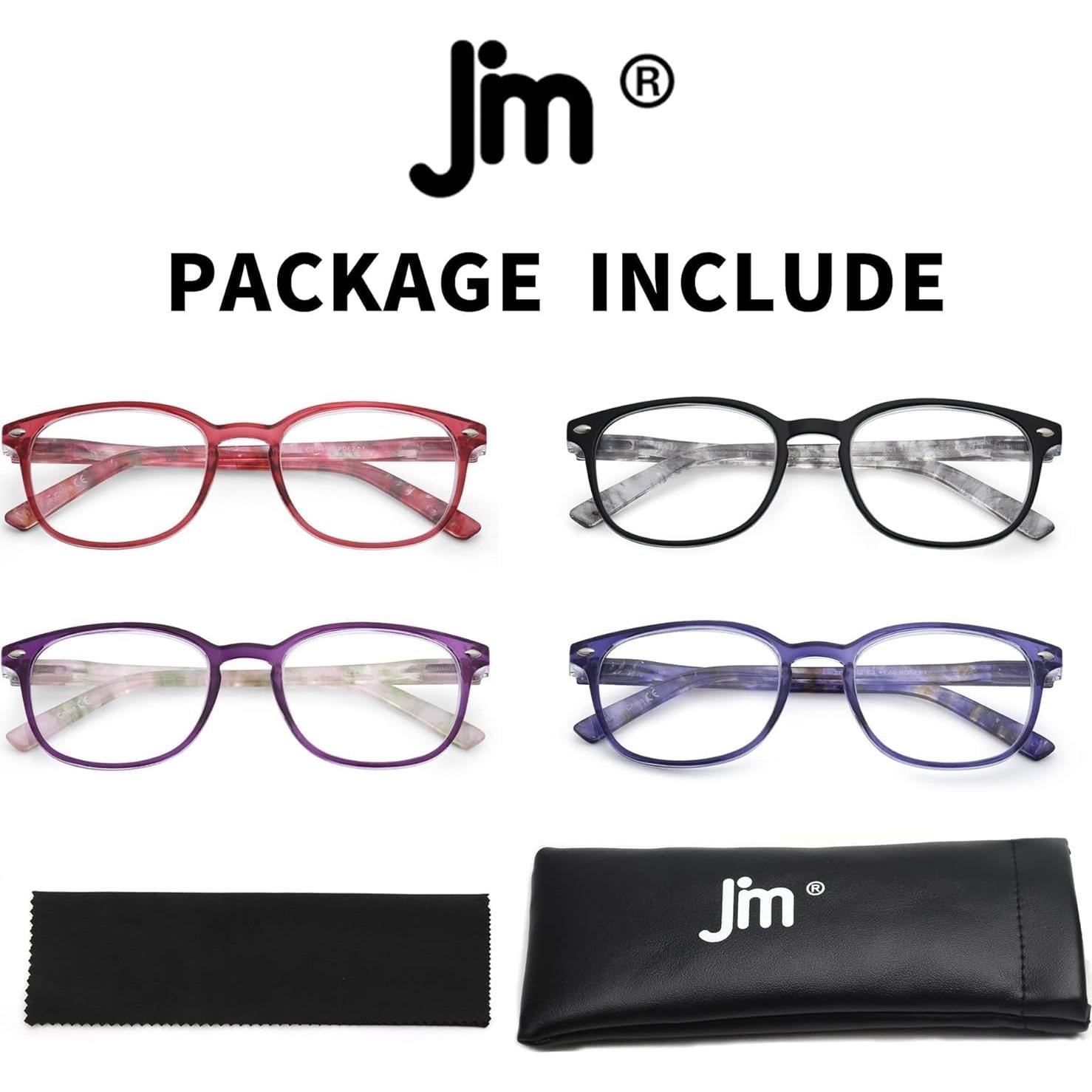 Gafas de Lectura JM Set 4 Lentes +2.5 Colores Mezclados