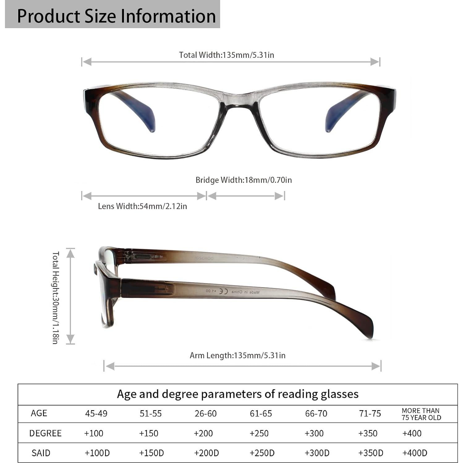 Gafas de lectura JOSCHOO 6 pares bloqueo luz azul unisex