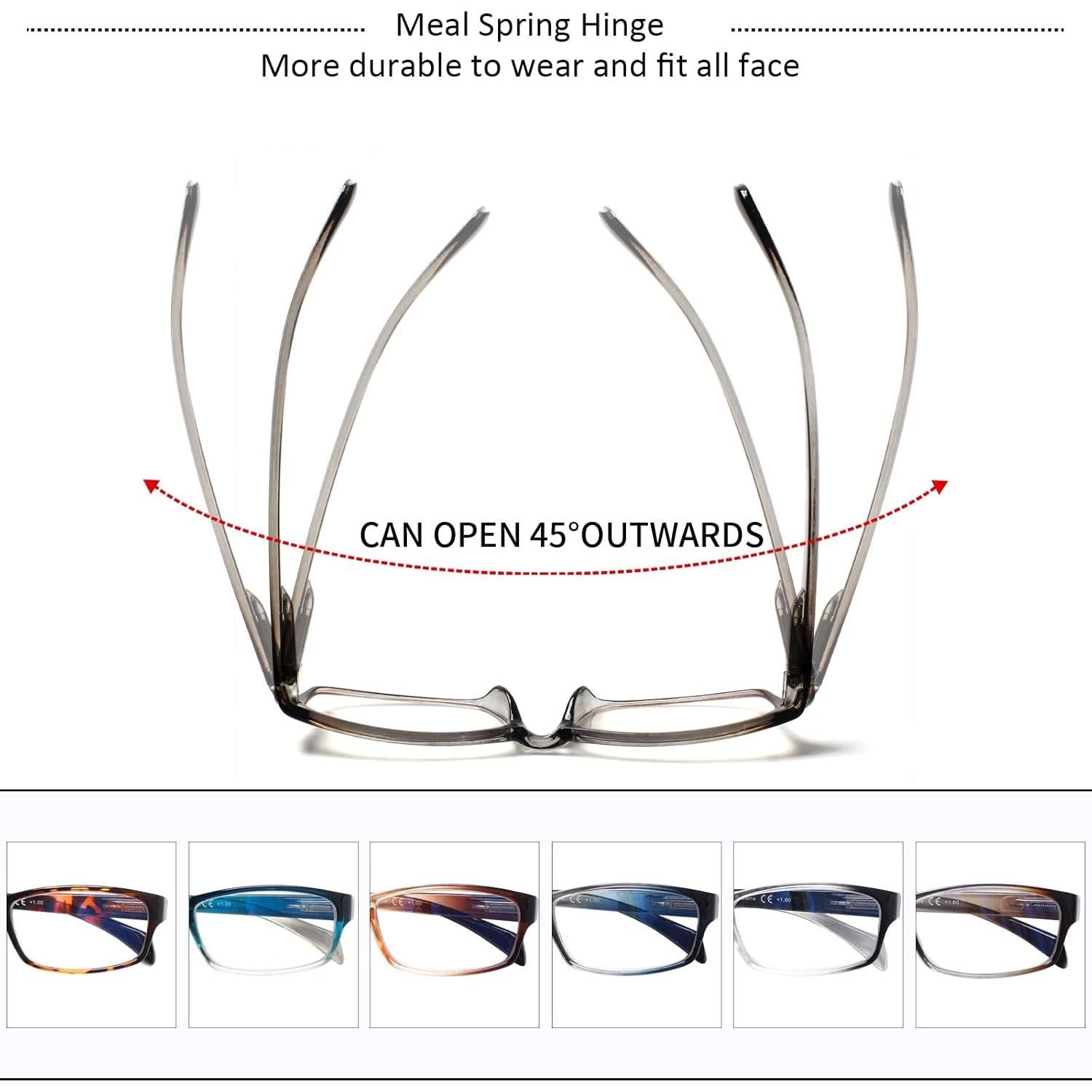 Gafas de lectura JOSCHOO 6 pares bloqueo luz azul unisex