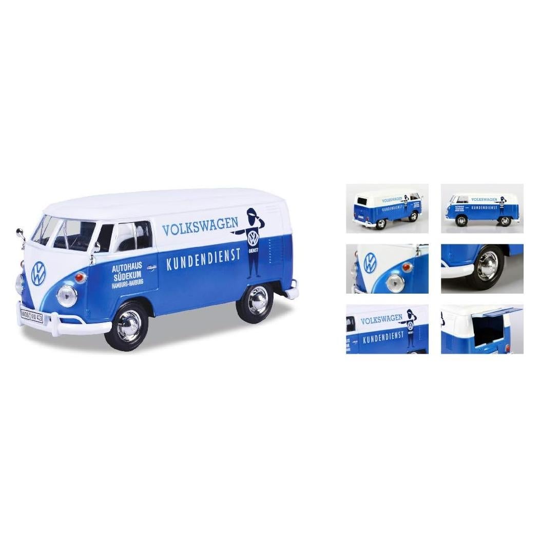 Furgoneta Volkswagen Tipo 2 (T1) Motormax 1/24 Azul y Blanco