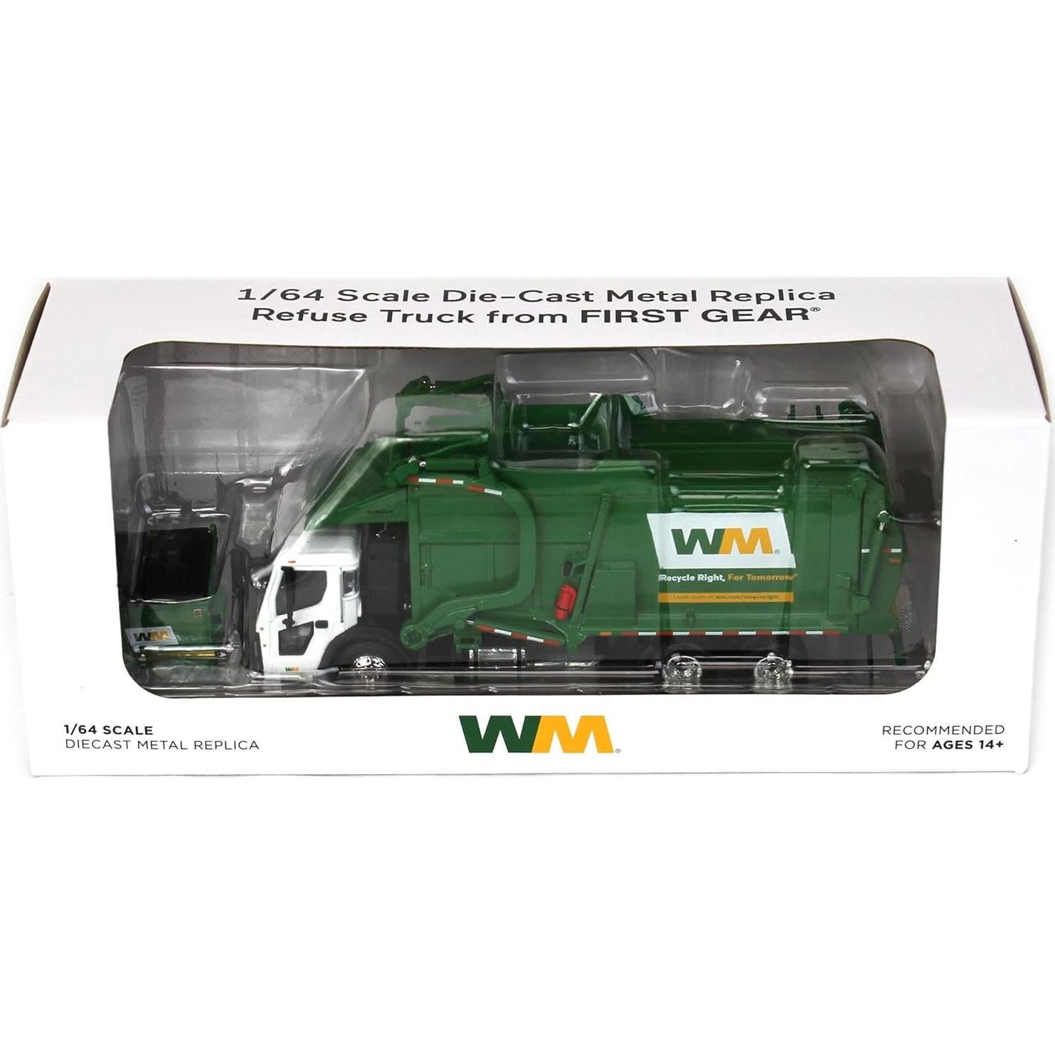 Camión de Basura Mack LR First Gear 1/64 con Contenedor