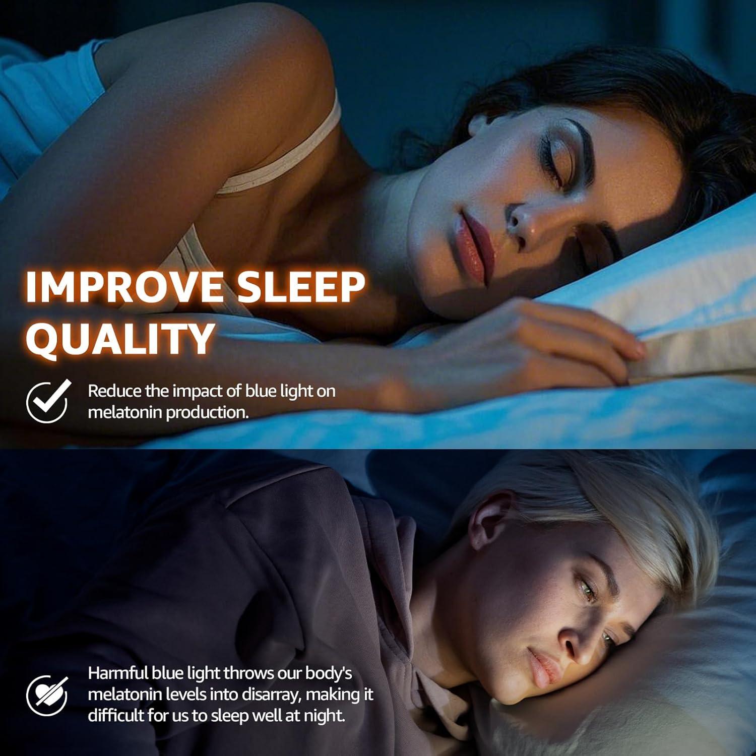 Gafas Clip-On TJUTR para Bloqueo de Luz Azul Amarillo