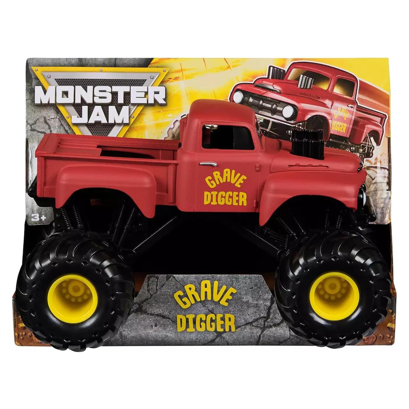 Camión Monstruo Grave Digger Spin Master 1:24 Metal Rojo