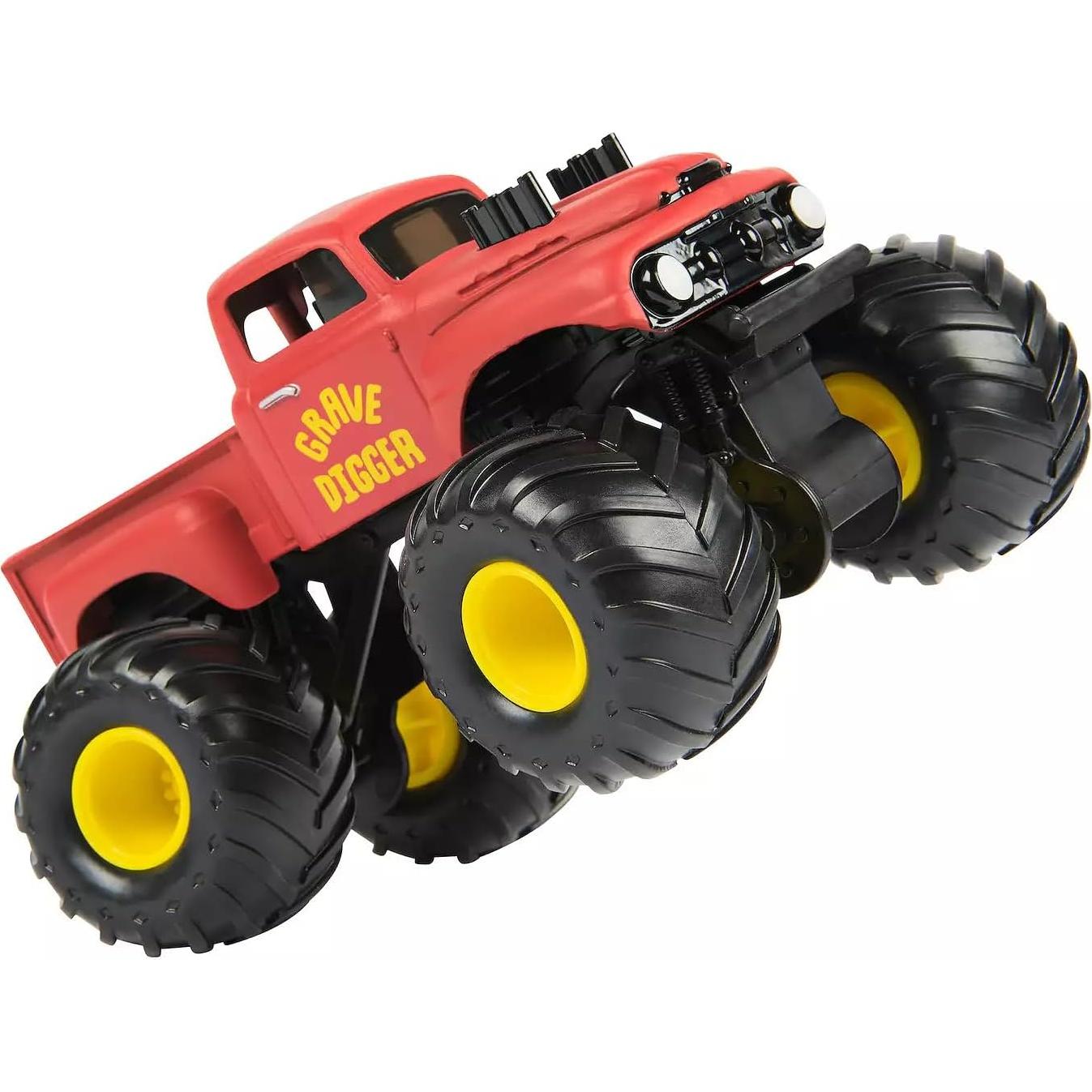 Camión Monstruo Grave Digger Spin Master 1:24 Metal Rojo