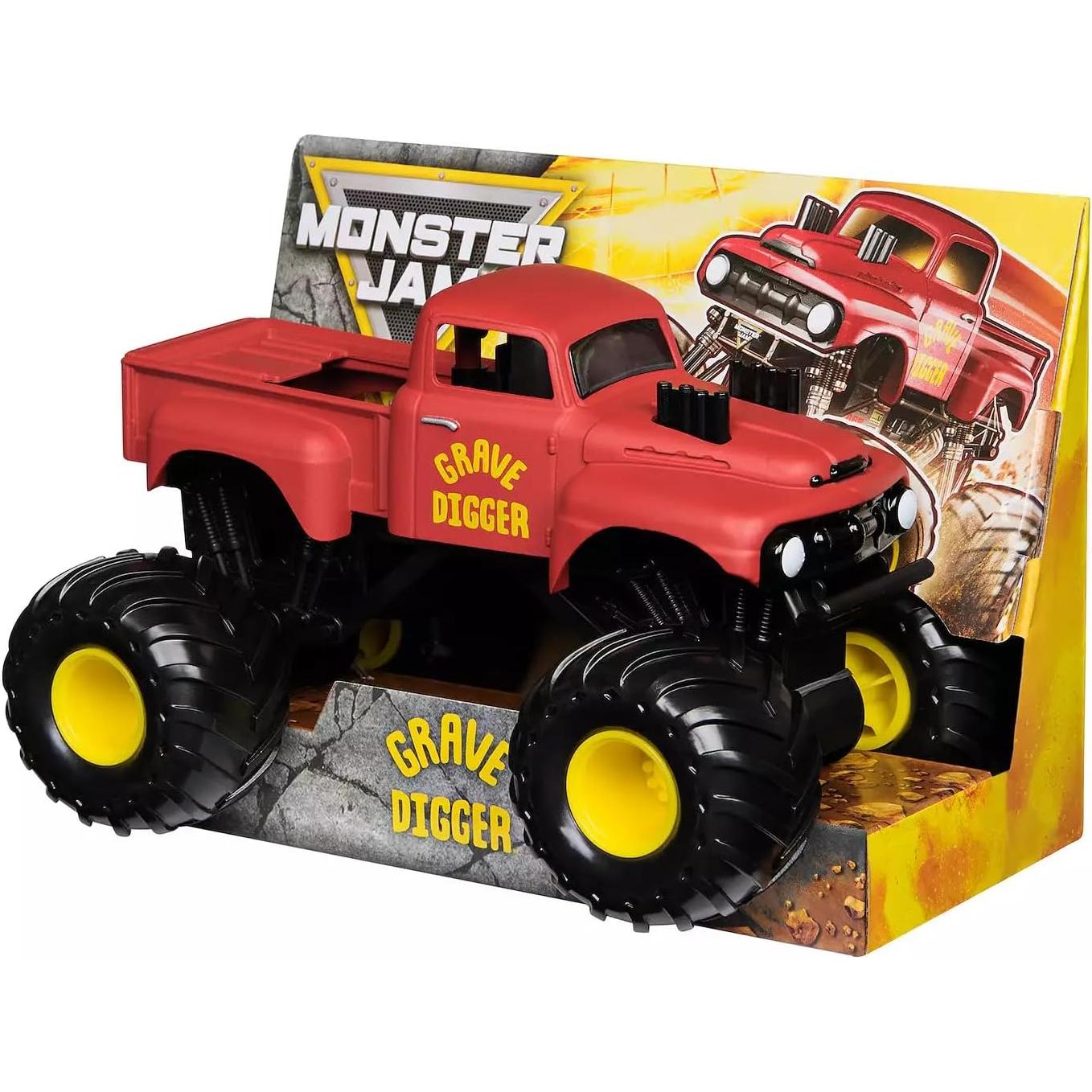 Camión Monstruo Grave Digger Spin Master 1:24 Metal Rojo