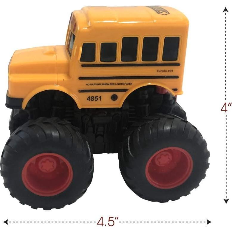 Juguete autobús escolar ArtCreativity con neumáticos monstruo