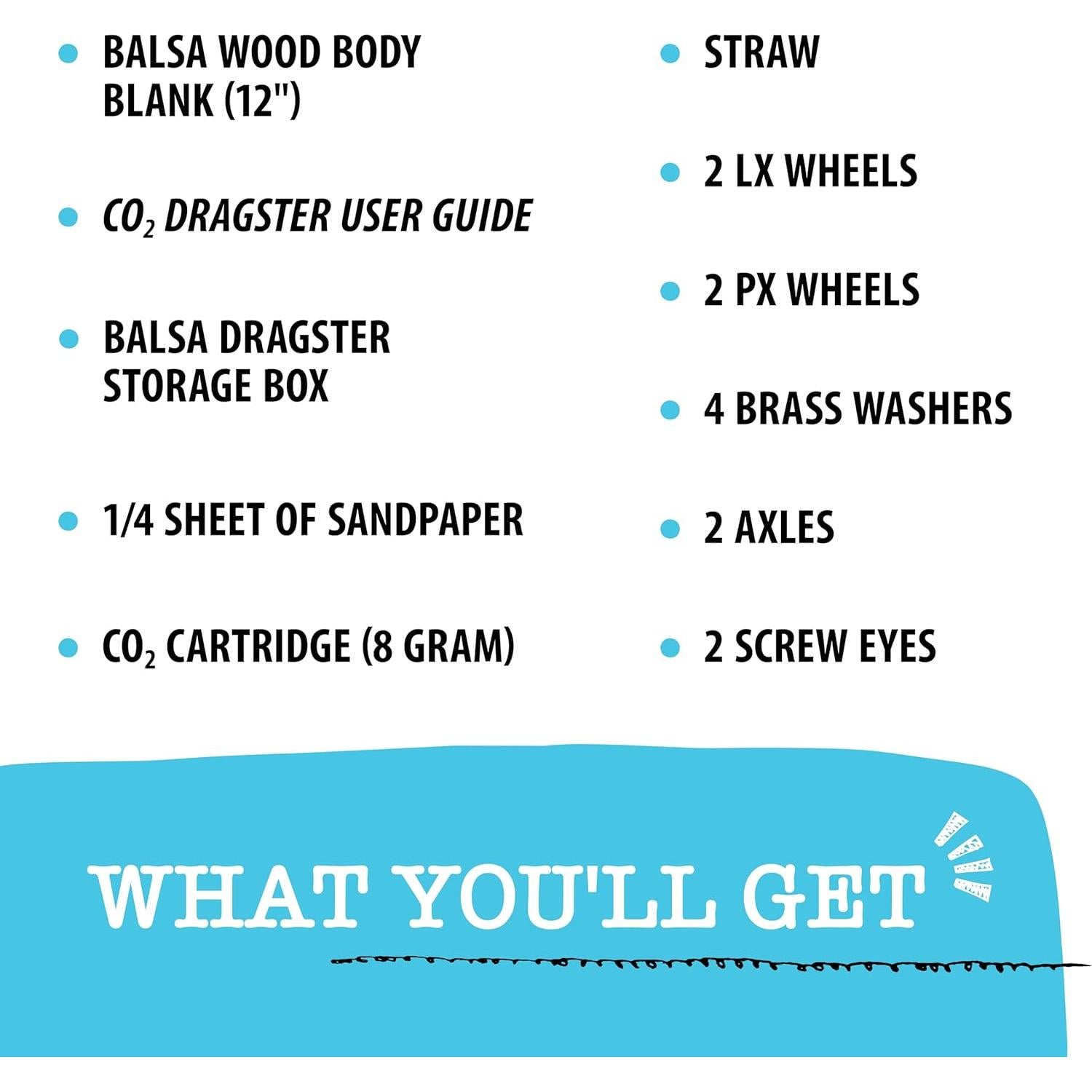 Kit Dragster CO2 Pitsco Education para Educación STEM Grados 6-12