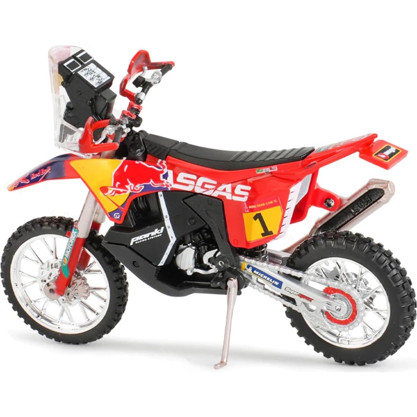 Modelo Diecast Motocicleta GASGAS RX 450F Rally Dakar 1:18