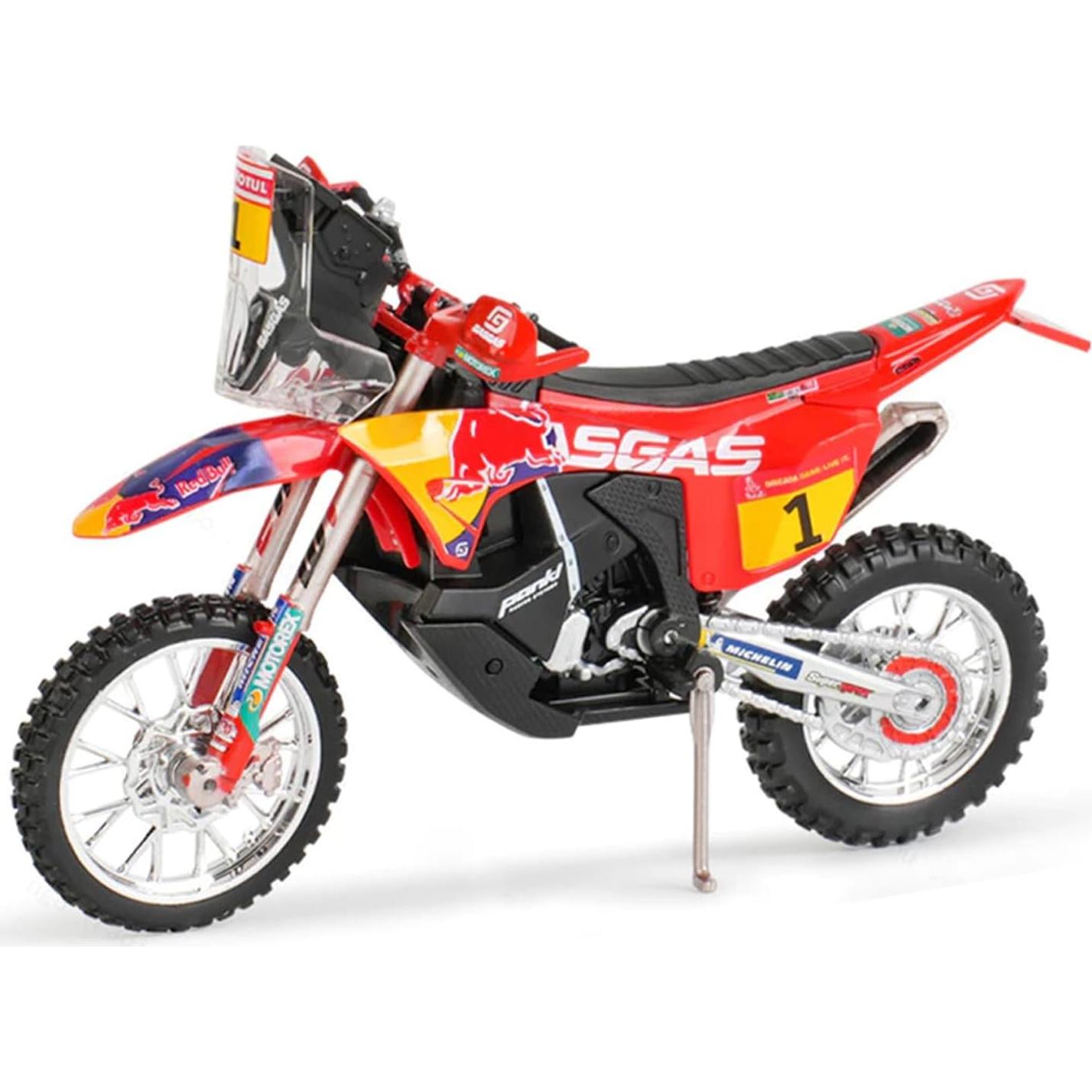 Modelo Diecast Motocicleta GASGAS RX 450F Rally Dakar 1:18