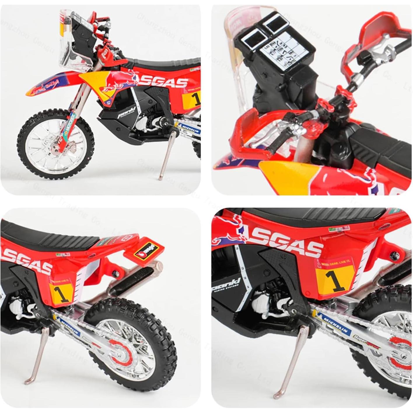 Modelo Diecast Motocicleta GASGAS RX 450F Rally Dakar 1:18