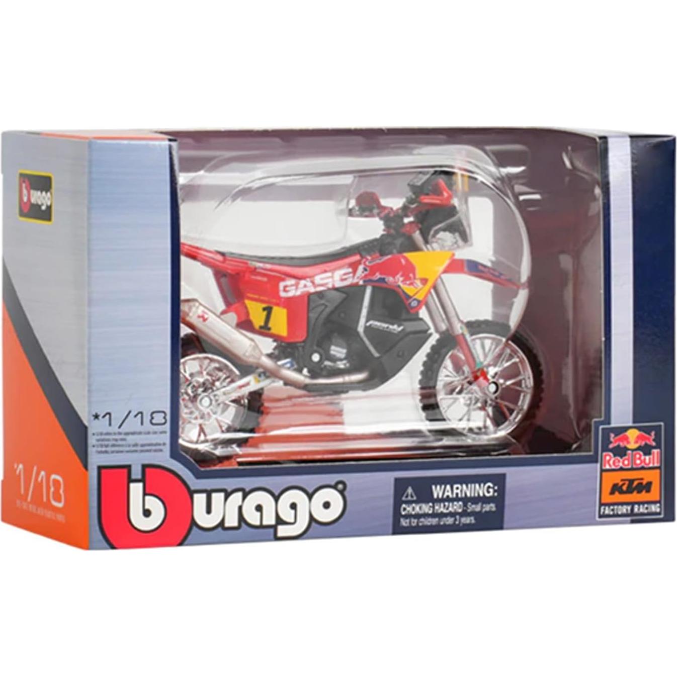 Modelo Diecast Motocicleta GASGAS RX 450F Rally Dakar 1:18