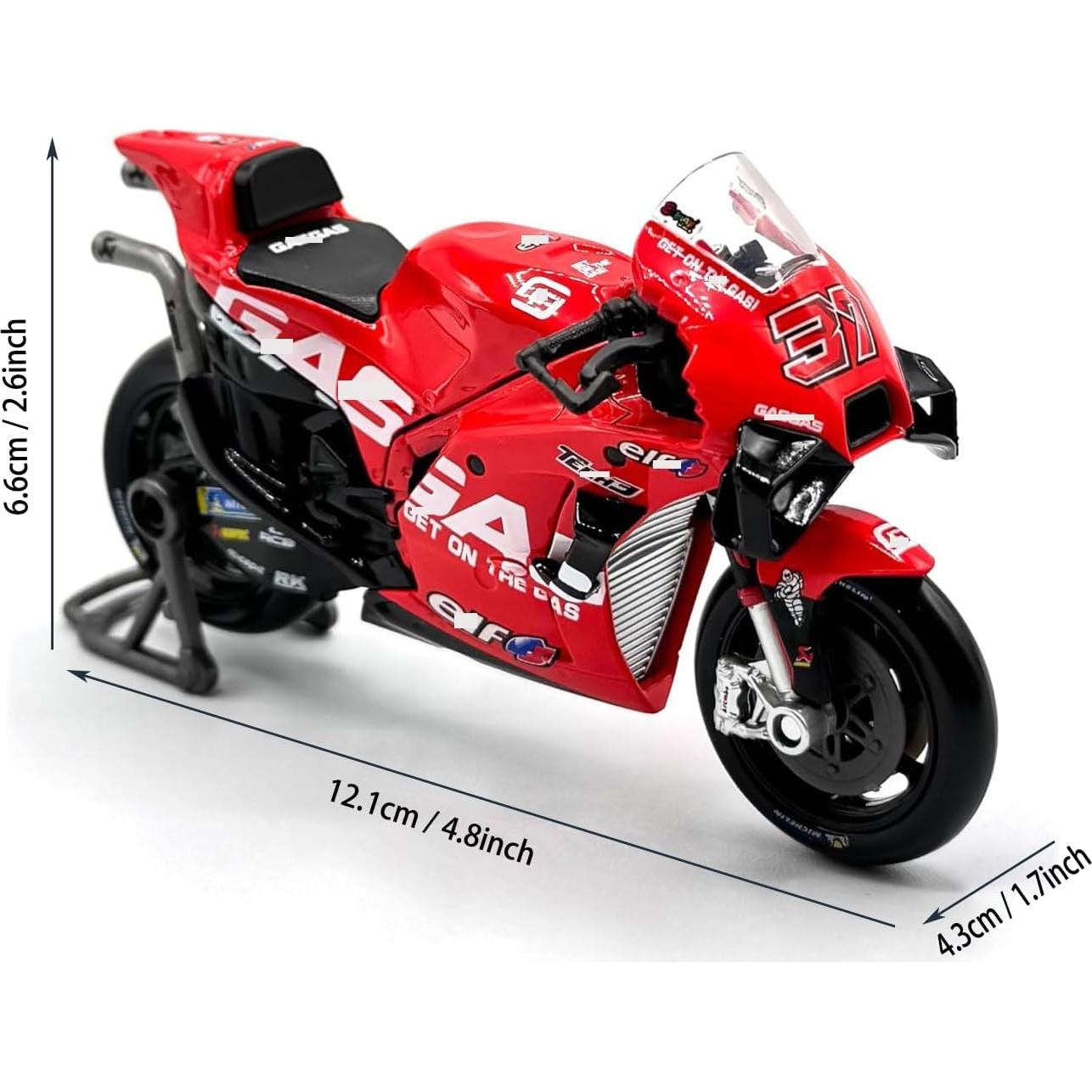 Motocicleta de Carreras 1:18 HTLNUZD GasGas Tech3 #37