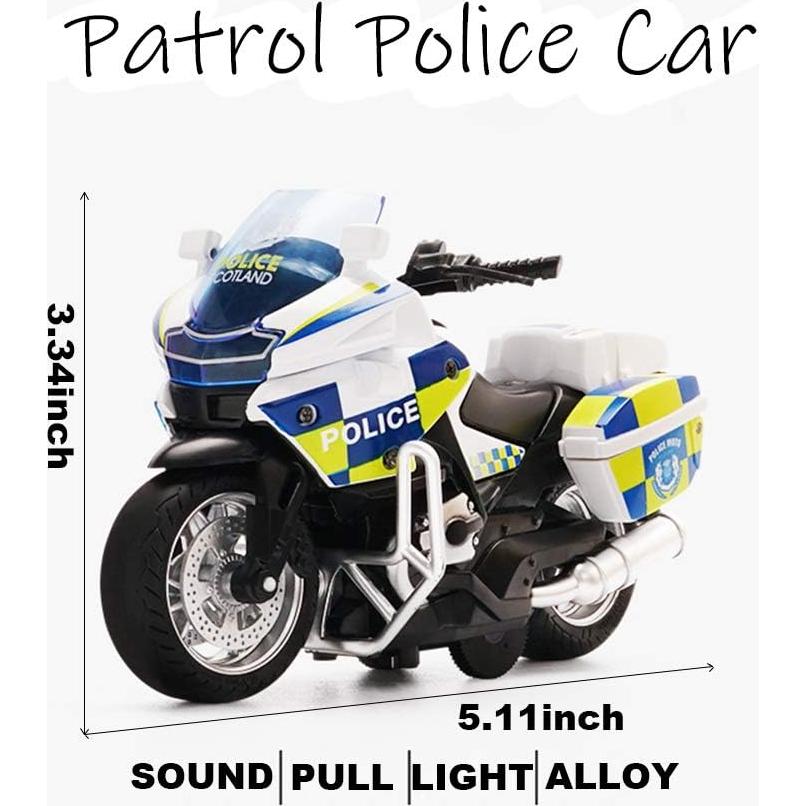 Motocicleta de Retroceso MINGYING66 con Música y Luces - Blanco