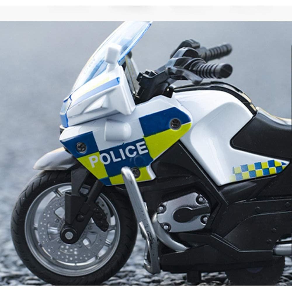 Motocicleta de Retroceso MINGYING66 con Música y Luces - Blanco