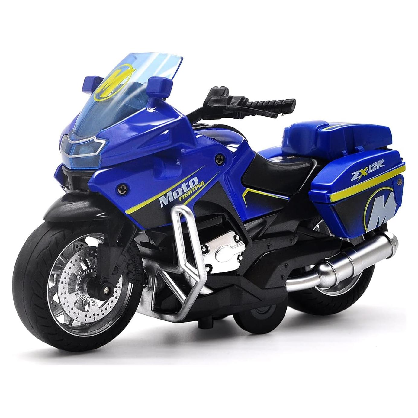 Motocicleta de Juguete Retroceso CYYSFIVQZ Azul 13x8.5x5.5cm