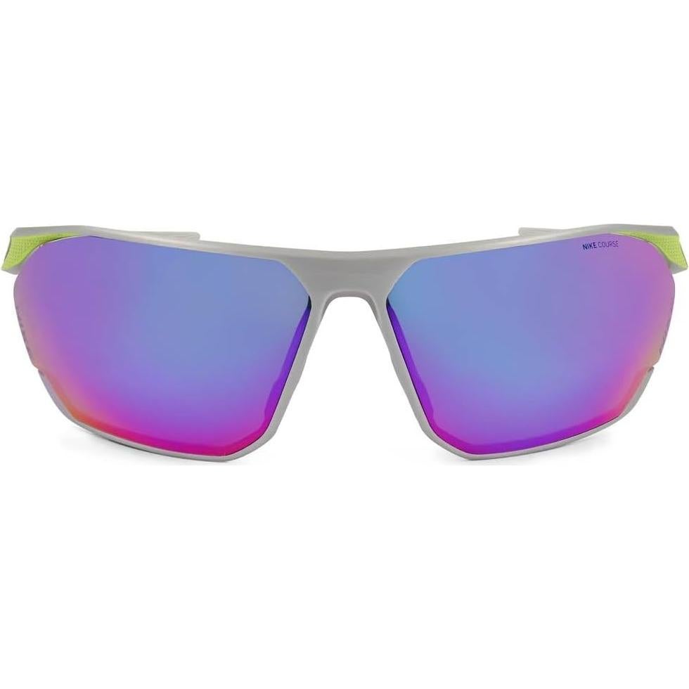 Gafas de sol Nike Stratus rectangulares plata verde 76/13/130