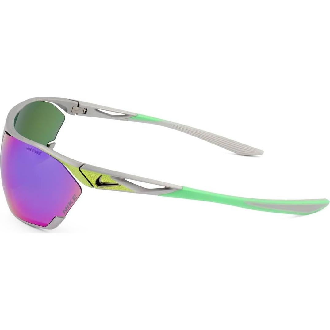 Gafas de sol Nike Stratus rectangulares plata verde 76/13/130