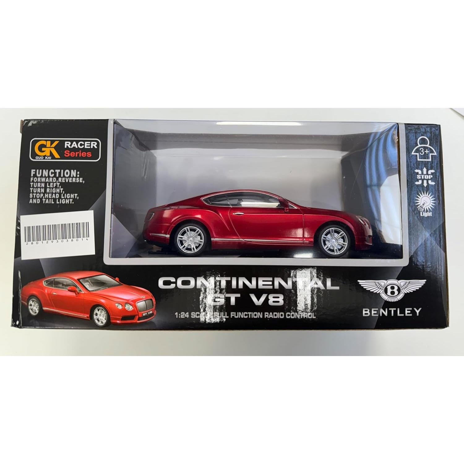 Coche de Control Remoto Bentley Continental GT 1:24 Rojo