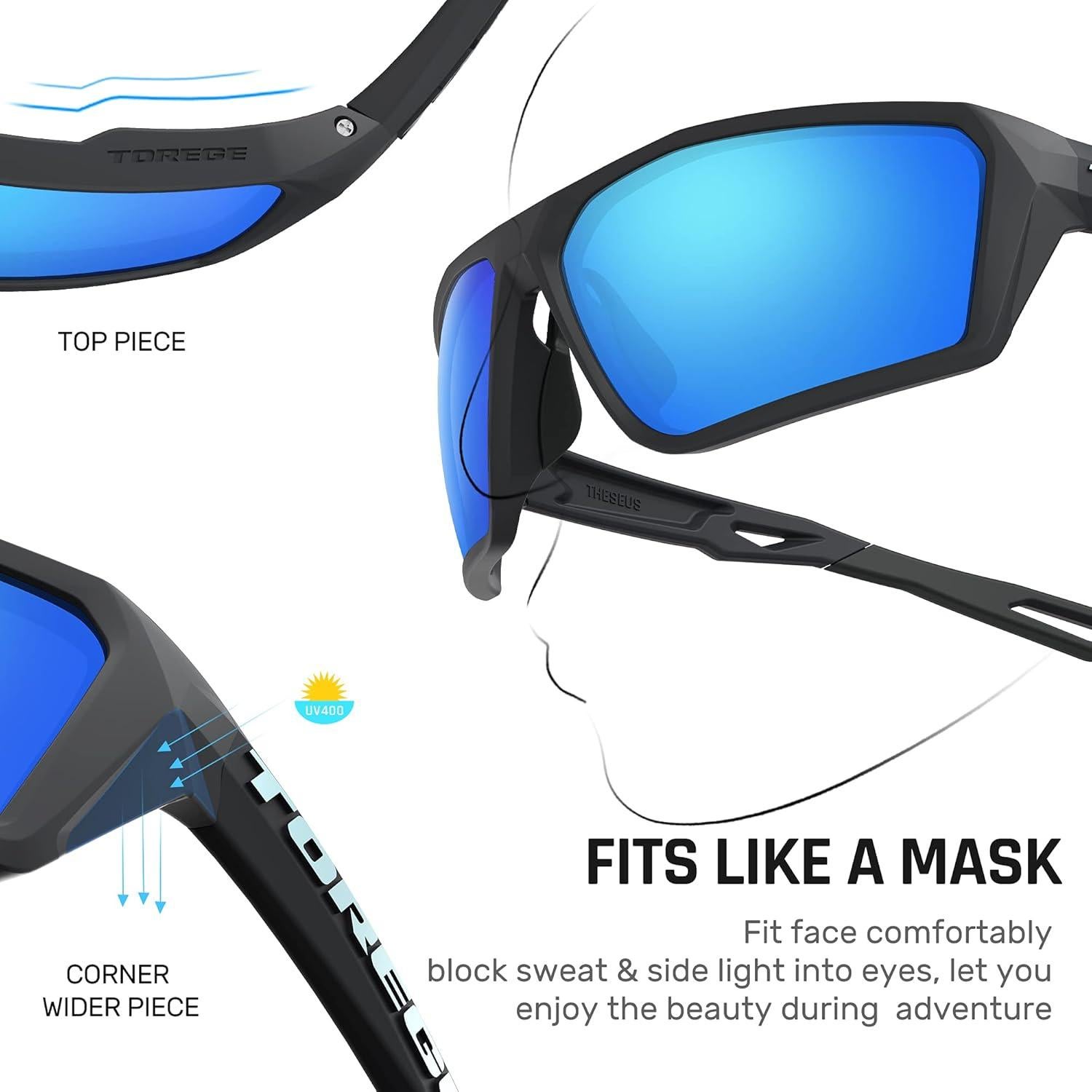 Gafas de sol TOREGE polarizadas para deportes al aire libre