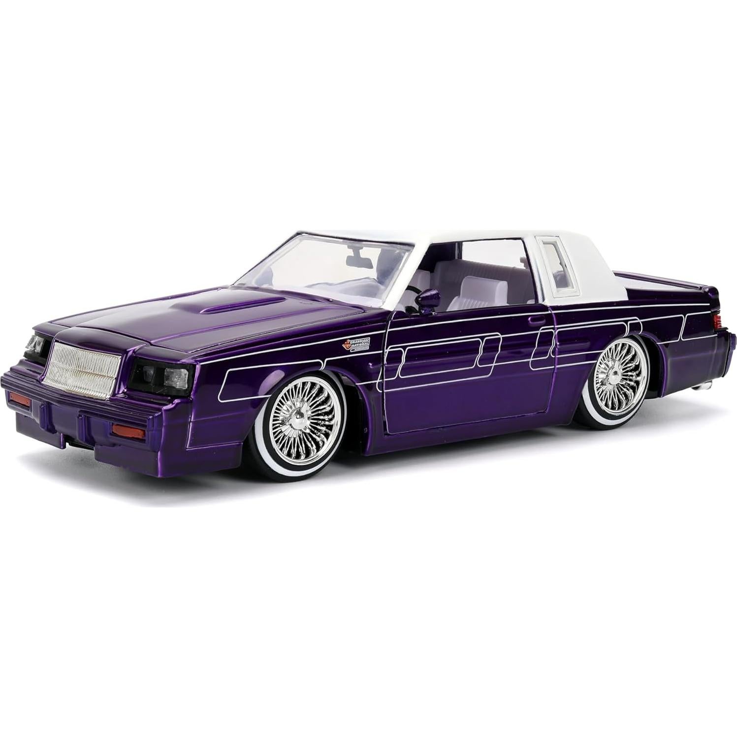 Coche Die-cast Jada Toys 1:24 Buick Grand National Púrpura