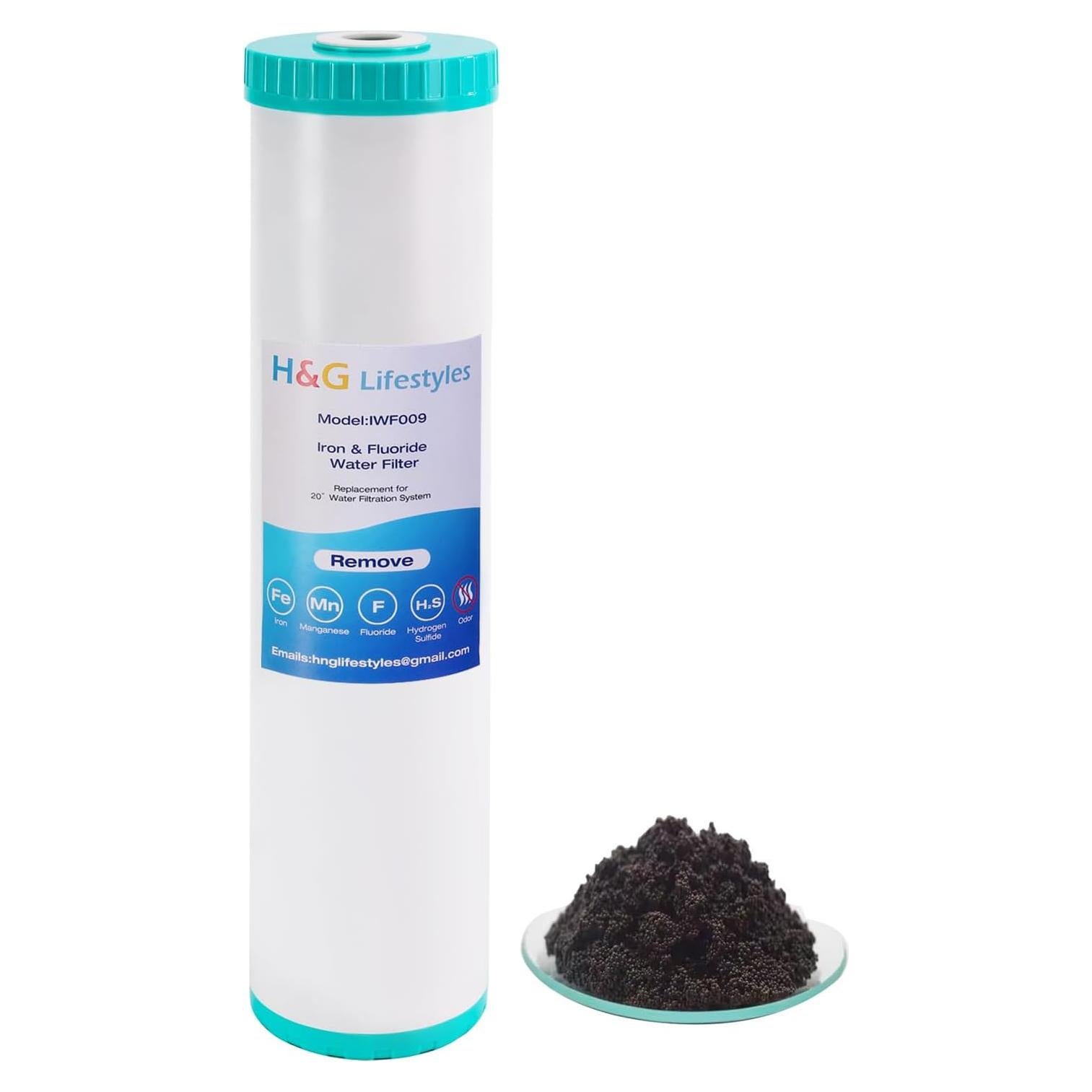 Filtro de Agua H&G Lifestyles 20" Hierro Fluoruro Manganeso