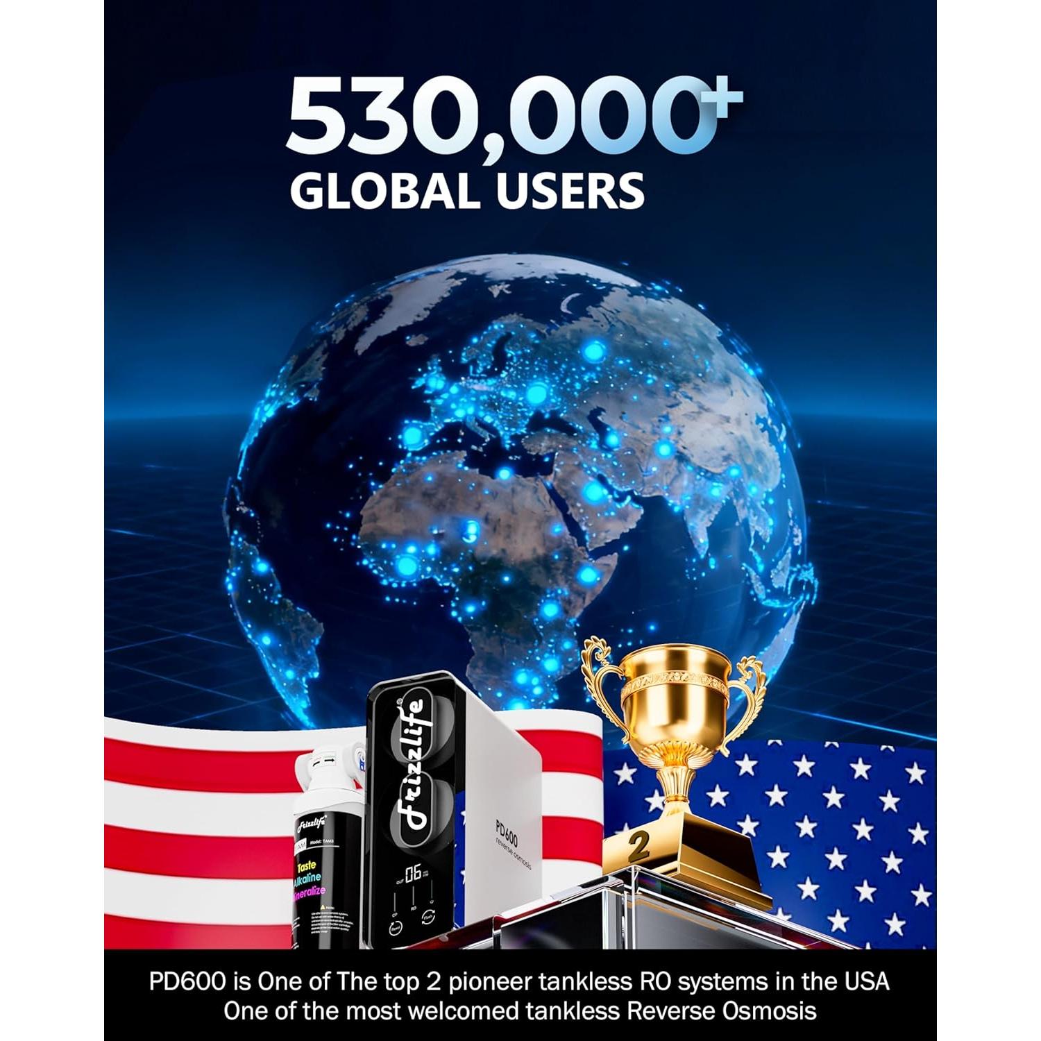 Filtro de Agua de Ósmosis Inversa Frizzlife PD600-TAM3 600 GPD