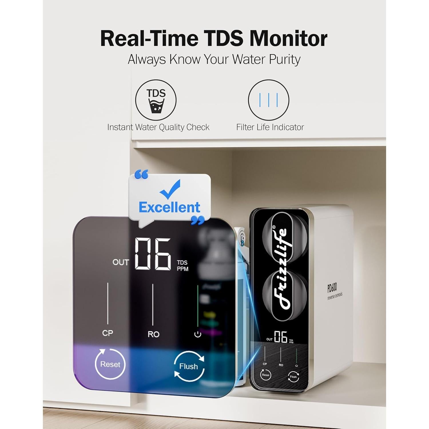 Filtro de Agua de Ósmosis Inversa Frizzlife PD600-TAM3 600 GPD