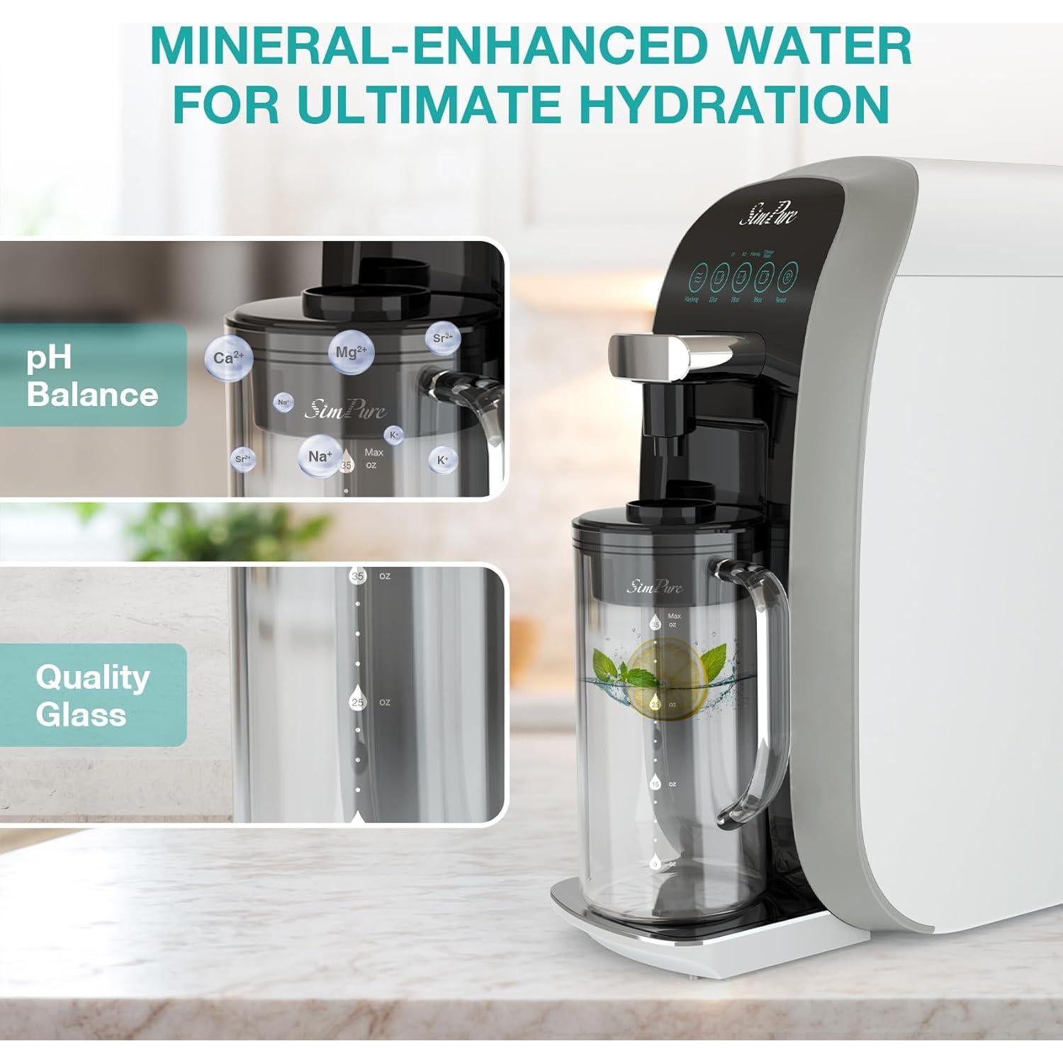 Purificador de Agua SimPure Y7T-A de Encimera 5 Etapas RO