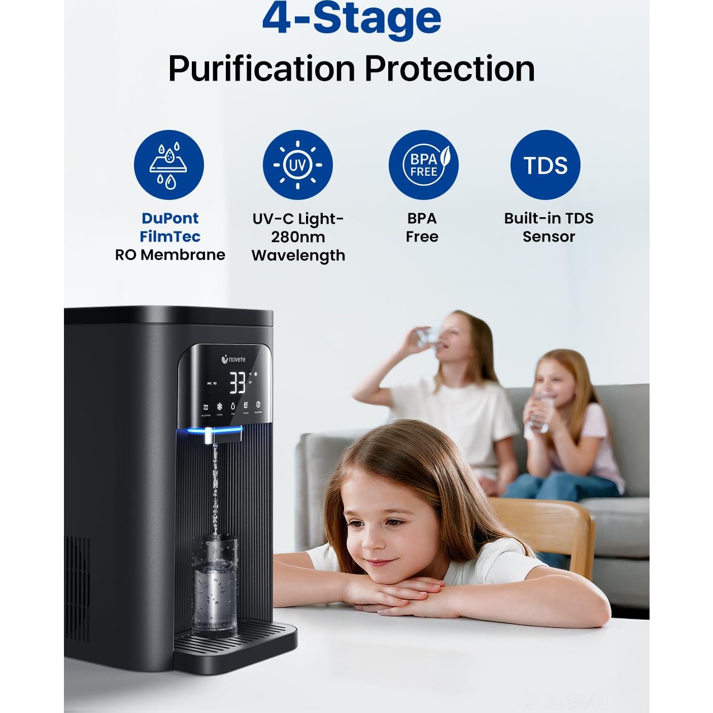 Filtro de Agua por Ósmosis Inversa NOVETE CRF1A-QS 8 Etapas Negro