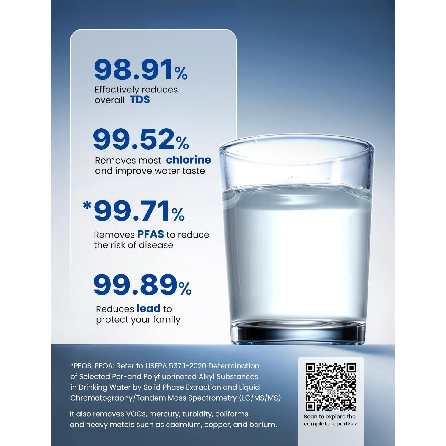 Filtro de Agua por Ósmosis Inversa NOVETE CRF1A-QS 8 Etapas Negro