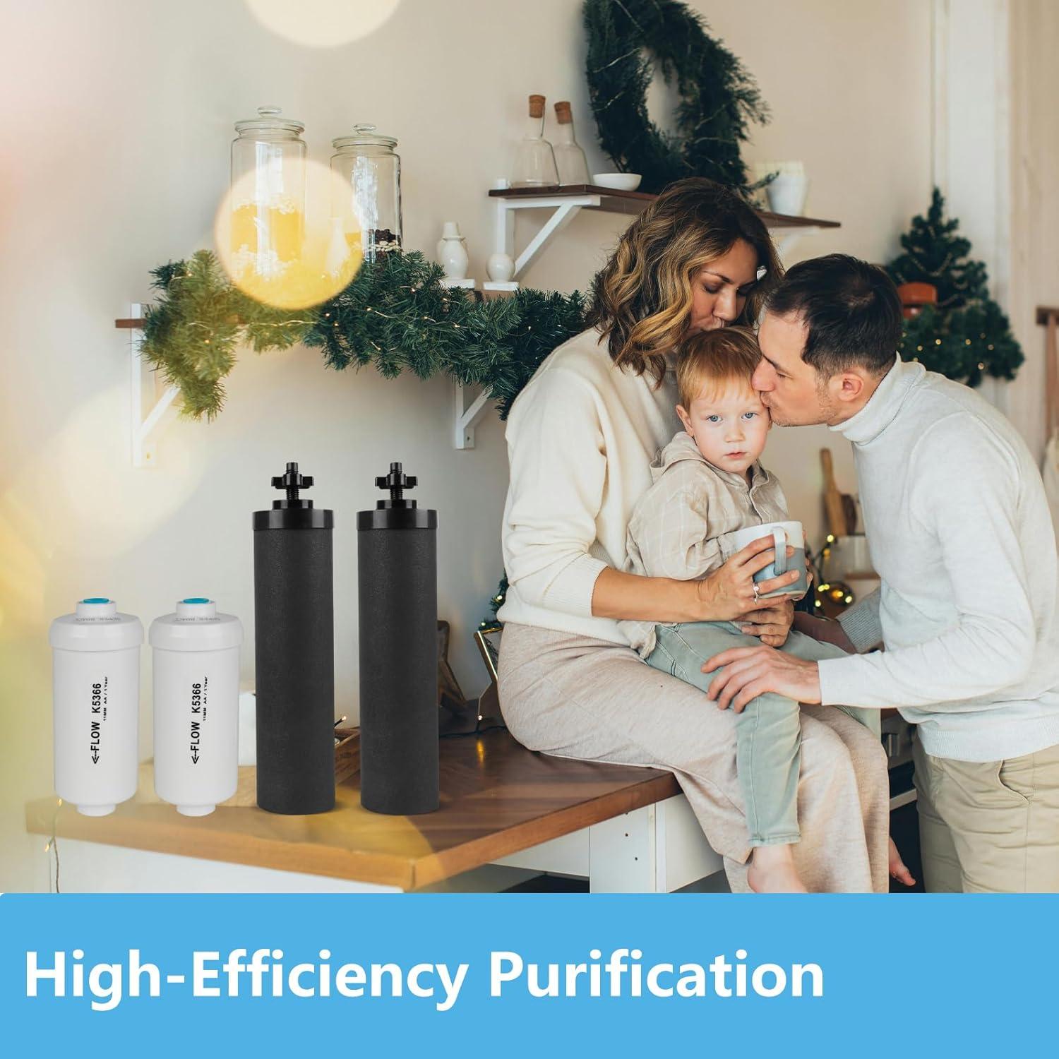 Filtro de Agua por Gravedad SUPER.BDACC, Paquete de 4, 25 cm