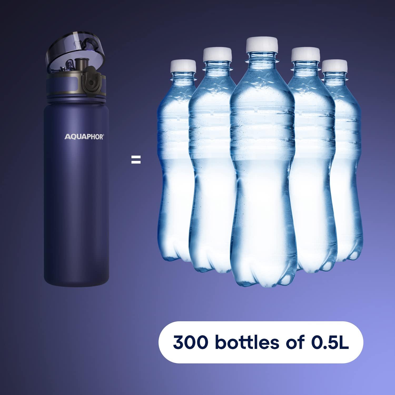 Botella de Agua Filtrada AQUAPHOR City 500 ml Tritan Marino