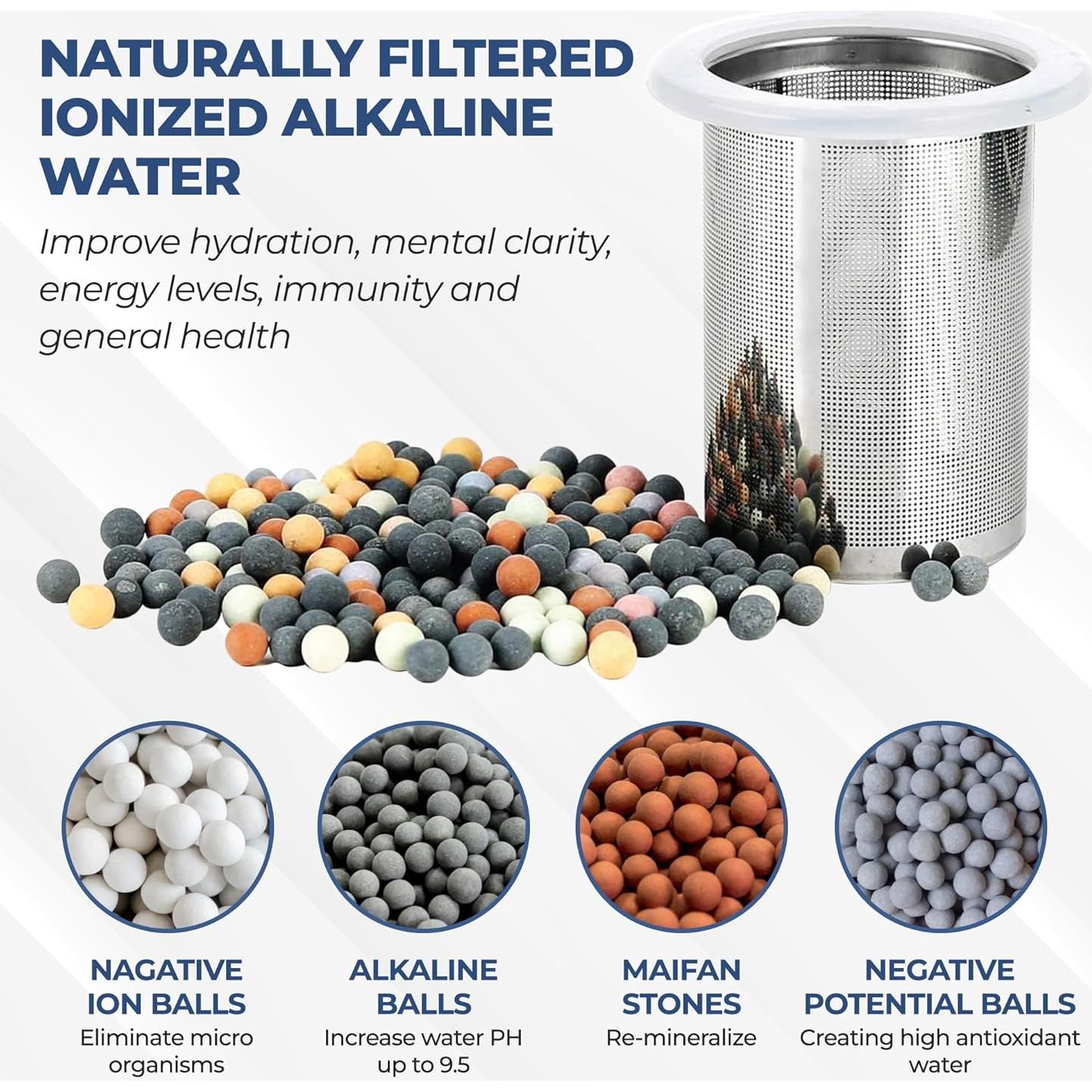 Botella de Agua Alcalina Alkaroot 550ml con Filtro Terahertz