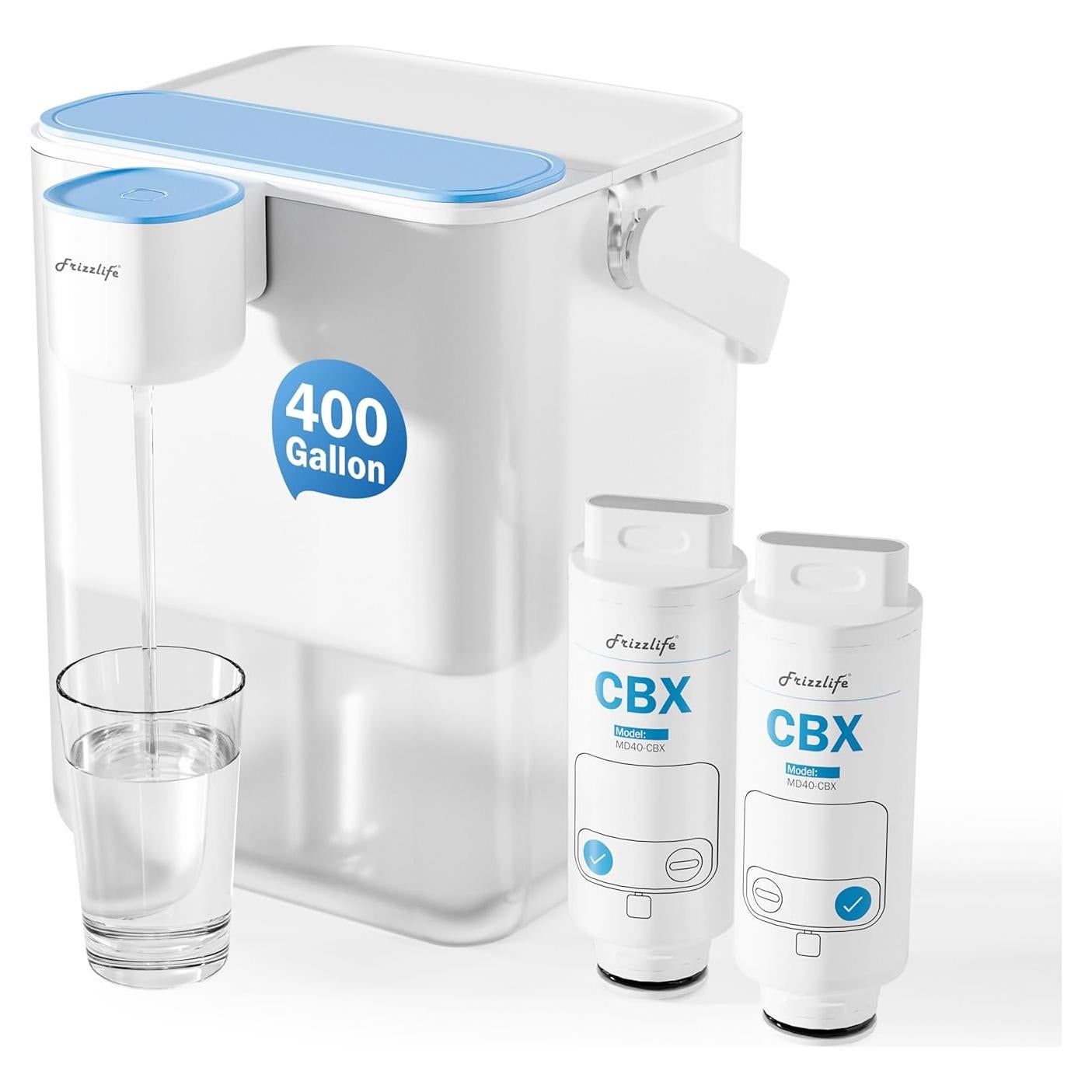 Dispensador de Agua Eléctrico Frizzlife MD40 400 Galones 8 Etapas