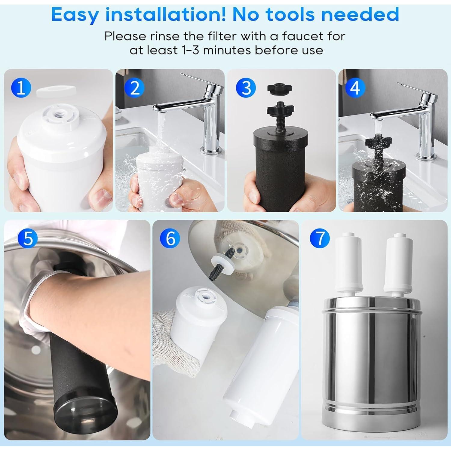 Filtro de Agua Berkey hzhdven BB9-2 y K5366, Paquete de 2